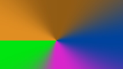 Abstract radial gradient artwork featuring vibrant hues of gold, green, purple, and blue merging at a central point