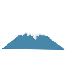 MOUNTAIN ICON WITH WHITE SNOW ON THE PEAK