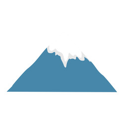 MOUNTAIN ICON WITH WHITE SNOW ON THE PEAK