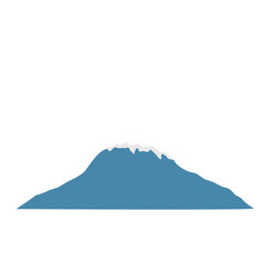 MOUNTAIN ICON WITH WHITE SNOW ON THE PEAK