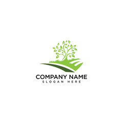 Landscape logo icon design isolated white background