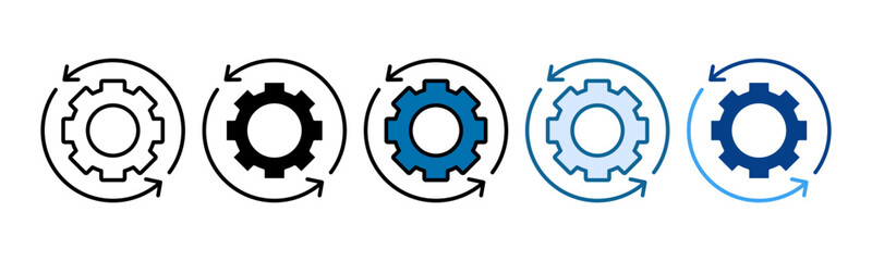 Operations Icon Set Multiple Style Collection