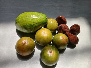 Still Life of Tropical Fruits in Basket