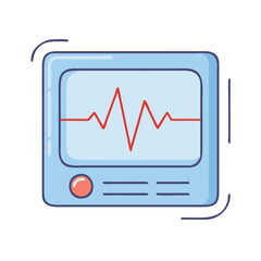 Heart rate monitor ekg machine medical equipment vital signs patient care cardiology device screen