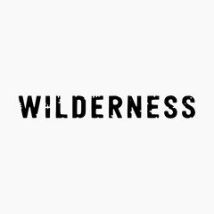 Black and white vector logo of adventure, bushcraft, hiking, wilderness