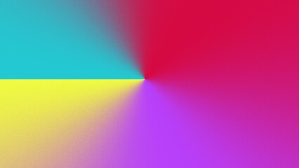 Vibrant radial gradient in teal, yellow, magenta, and purple hues