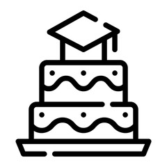 graduation cake icon