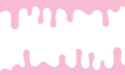 Seamless pattern of melted strawberry pink. Glazed pink liquid melting on a white background with copy space.