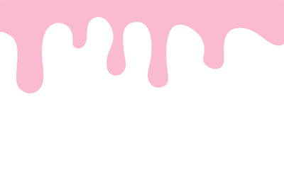 Seamless pattern of melted strawberry pink. Glazed pink liquid melting on a white background with copy space.