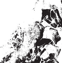 Obraz premium A solitary figure stands amidst a textured abstract landscape.
