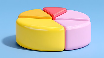 Pastel Pie Chart Business Data Visualization.