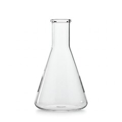 A conical flask isolated on white