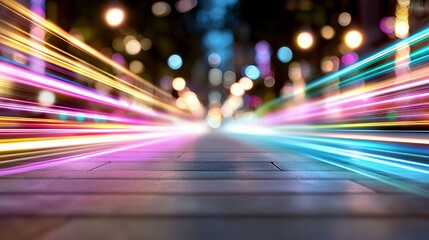 Streaking City Lights at Night with Abstract Motion Blur