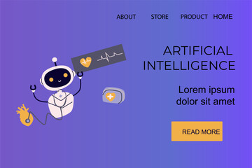 Artificial intelligence themed cyber monday sale banner for online stores.