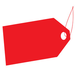 red price tag with string vector