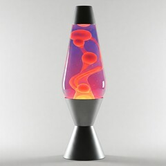 A lava lamp isolated on white background