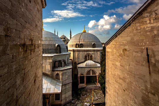 View of Sultanahmet Mosque from Hagia Sophia Mosque