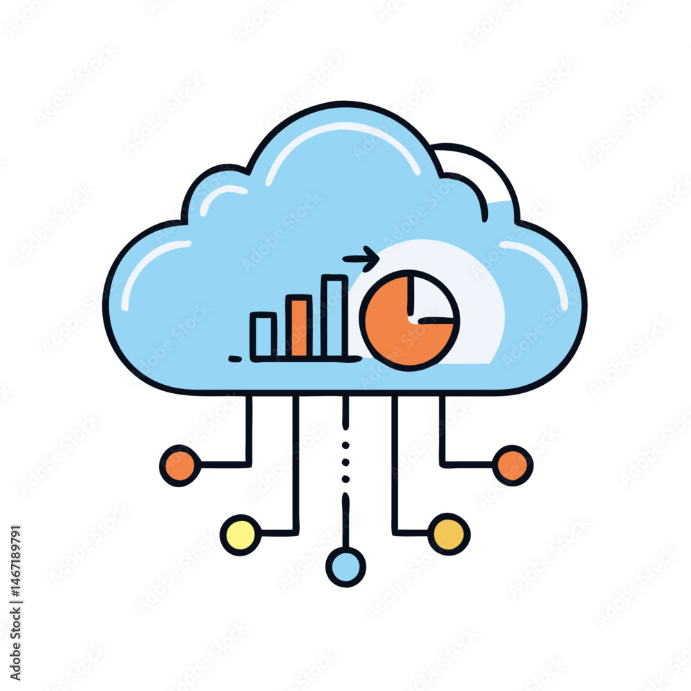 Poster Database server network diagram connection system storage data flow architecture concept design