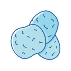 Discover fresh potatoes vector icon illustration for healthy eating and cooking recipes ideas