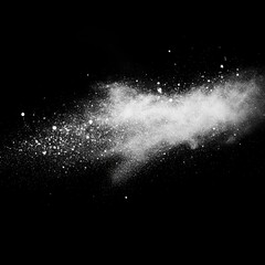 Million of Star Dust, Photo image of falling down shower rain snow, heavy snows storm flying. Freeze shot on black background isolated overlay. Spray water fog smoke as star particle on wind