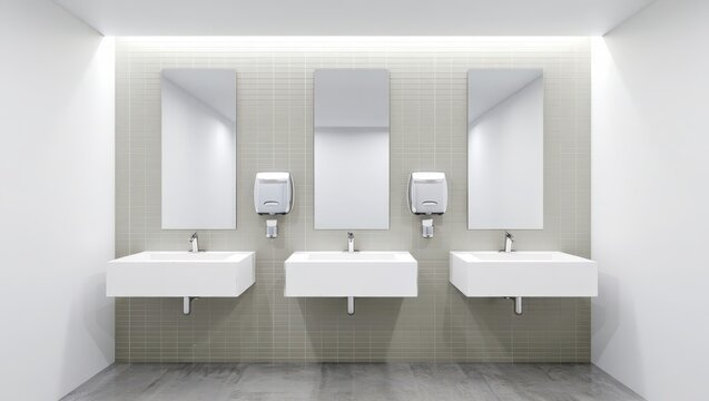 Modern empty restroom design