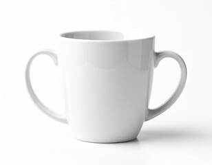 White Ceramic Toddler Mug With Two Handles