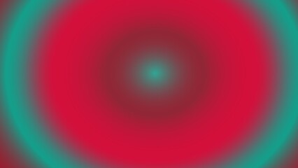 Concentric circles of red, pink, and teal gradients forming a hypnotic, blurred effect