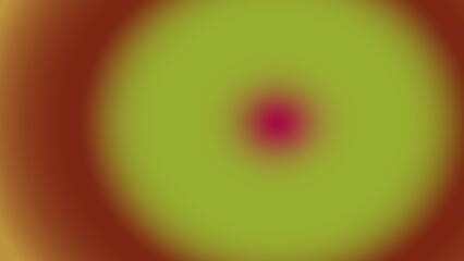 Abstract concentric circles in muted browns, yellows, and a central magenta