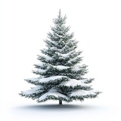 Naklejka premium new year christmas tree on white background isolated