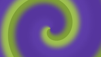 A hypnotic spiral of purple and lime green, swirling inwards to a central point