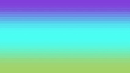 A vibrant gradient background featuring horizontal stripes transitioning from purple to teal to green