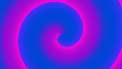 Hypnotic spiral of vibrant blue and magenta