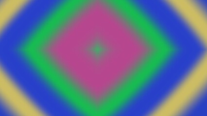Abstract blurred diamond pattern in vibrant hues of pink, green, and blue, with subtle yellow accents
