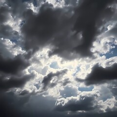 Fototapeta premium cloudy clouds with beautiful and different cloud clumps,Generative AI