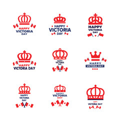 Happy Victoria Day Crown Logos