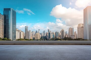 Fototapeta premium City and Blue Sky Background