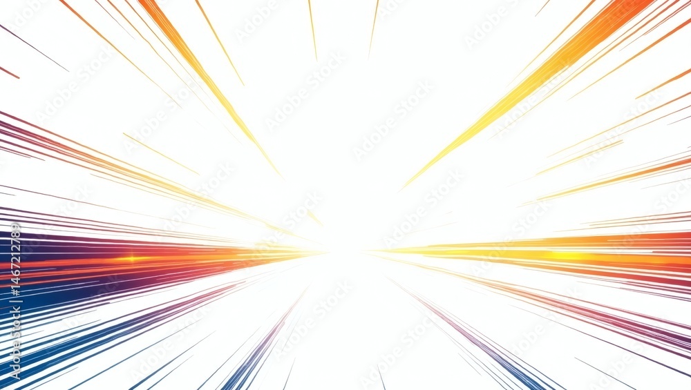 Poster abstract artistic rendering of bright lines forming dynamic energy patterns and a strong sense of speed