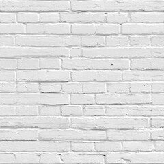 Fototapeta premium Seamless Texture of White Painted Brick Wall Background