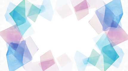 abstract watercolor frame with white center