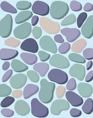 Seamless Pattern with Soft Pebble Shapes