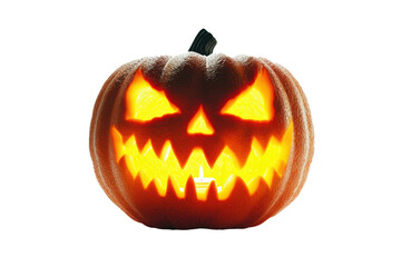 A Ghastly Halloween Jack-o'-lantern Glowing in the Dark A Spooky Pumpkin Carving for a Frightful Night