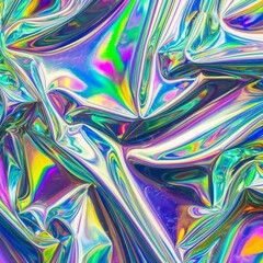 Obraz premium Iridescent holographic foil structure