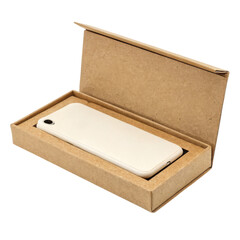 Smartphone in a decorative box with an open lid.