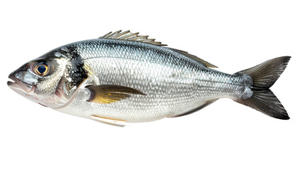 Obraz premium one fresh fish, with shiny scales and clear eyes, PNG