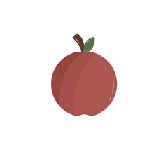 red apple isolated on white background