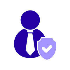 Icon a compliance officer, isolated against a clean background.