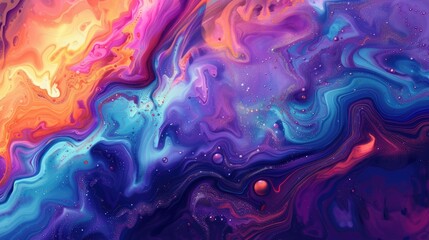 The picture of the colourful water colour painting that use oil colour mixing with the water colour, watercolor is the type of paint made from pigments suspended in the water based solution. AIG51.
