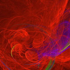 Fractal colored abstract on black background