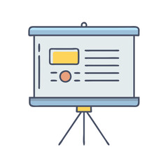 Presentation board for business meeting conference seminar and training vector illustration