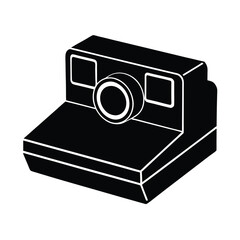 Polaroid Camera Vector Silhouette Art